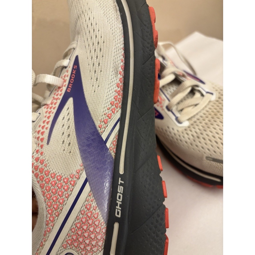 Brooks Ghost 14 Women's Running Shoes US 9 B White Purple Breathable Mesh - Picture 8 of 9